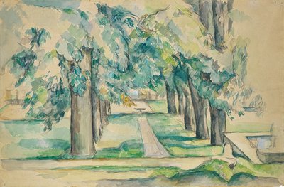 Avenue of Chestnut Trees ved Jas de Bouffan av Paul Cézanne