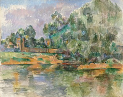 Seinebredden ved Médan av Paul Cézanne