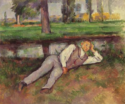 Gutten hviler, ca. 1887 av Paul Cézanne