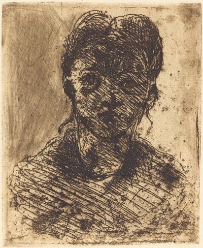 Byste av en jente av Paul Cézanne
