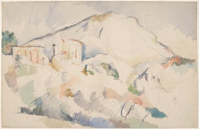 Château Noir og Mont Sainte-Victoire, ca. 1890-1895 av Paul Cézanne