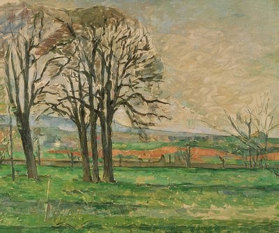 De nakne trærne ved Jas de Bouffan. 1885-86 av Paul Cézanne