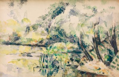 Myraktig vann (nær Melun?) av Paul Cézanne