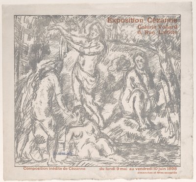 Utstillingskatalogomslag for et Cézanne-show på Galerie Vollard 9. mai-10. juni 1898..., 1898. av Paul Cézanne