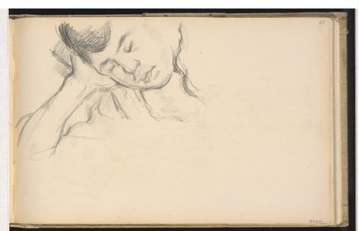 Figur Hviler hodet på hånden av Paul Cézanne