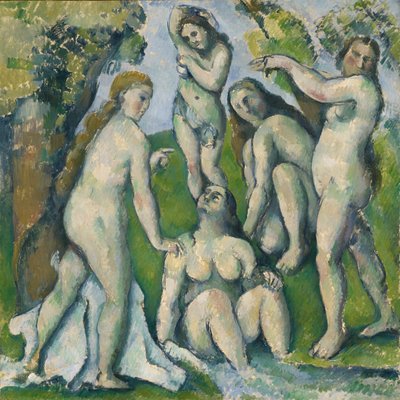 Fem badende, 1885-87 av Paul Cézanne