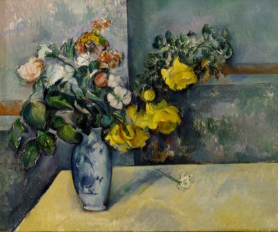 Blomster i en vase av Paul Cézanne