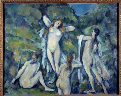 Fire badende maleri av Paul Cezanne (1839-1906) 1888 København, Carlberg Glyptotek av Paul Cézanne