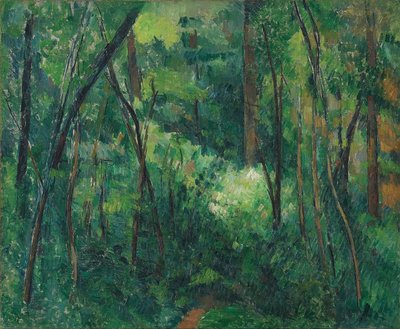 Interiør i en skog, ca 1885 av Paul Cézanne