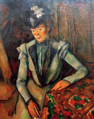 Damen i blått av Paul Cézanne