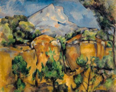 Sainte-Victoire-fjellet, sett fra Bibémus av Paul Cézanne