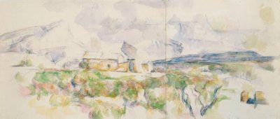 Sainte-Victoire-fjellet sett fra Lauves av Paul Cézanne
