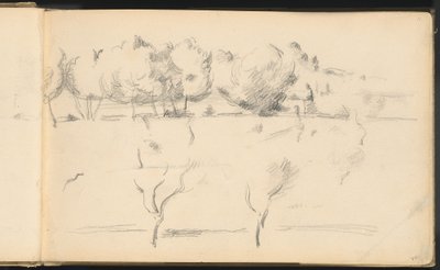 Landskap med trær av Paul Cézanne