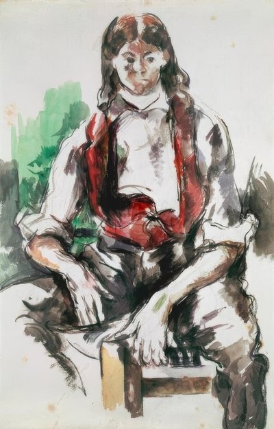 Gutten i den røde vesten av Paul Cézanne
