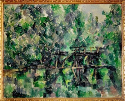 Broen over dammen av Paul Cézanne