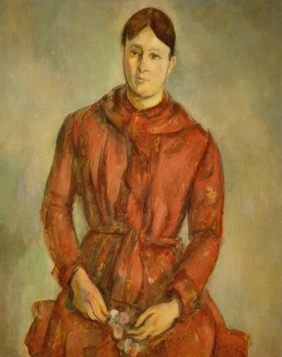 Madame Cézanne i rødt av Paul Cézanne
