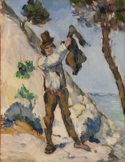 Mann med jakke av Paul Cézanne