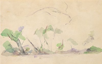 Mont Sainte-Victoire (wc på papir) av Paul Cézanne