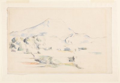Montagne Saint-Victoire, ca. 1885-87 (grafitt og akvarell på lagt papir) av Paul Cézanne