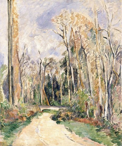 Sti ved inngangen til skogen, ca. 1879 av Paul Cézanne