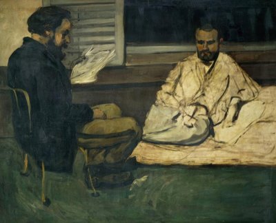 Paul Alexis leser for Emile Zola av Paul Cézanne