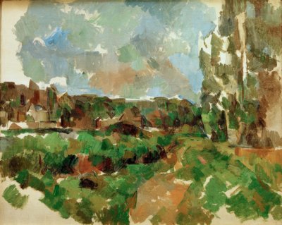 Landskap ved en elv av Paul Cézanne