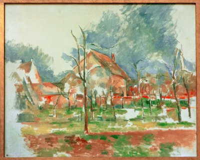 Vinterlandskap - Giverny av Paul Cézanne