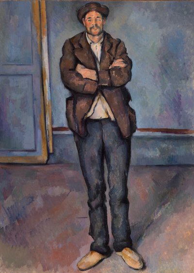 Bonde som står med armene i kors av Paul Cézanne