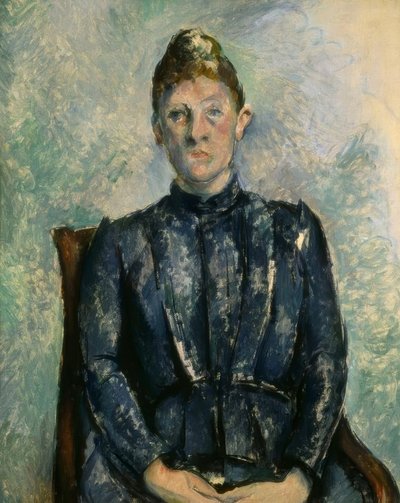 Portrett av Madame Cézanne av Paul Cézanne