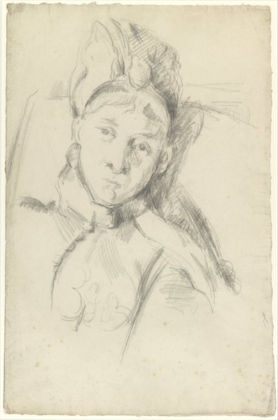Portrett av Hortense Cézanne-Figuet, kunstnerens kone av Paul Cézanne