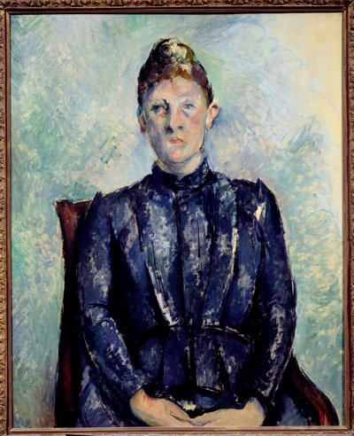 Portrett av Madame Cezanne Maleri av Paul Cezanne (1839-1906) Søn fra 1800-tallet. 0,65x0,81 m Paris, Musee de l