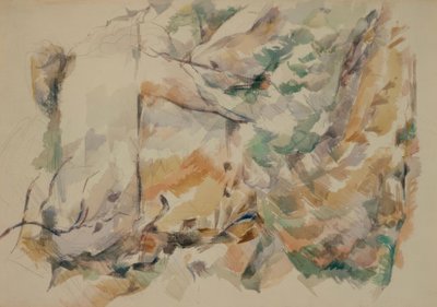 Steiner nær hulene over Château-Noir av Paul Cézanne