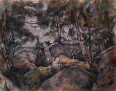 Steiner i skogen, 1890-tallet. av Paul Cézanne