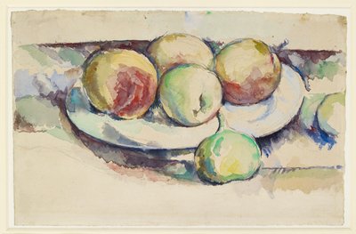 Stilleben av fersken og fiken, slutten av 1800-tallet av Paul Cézanne
