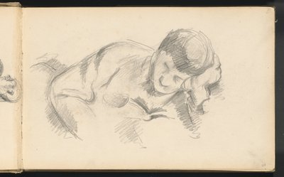 Kunstnerens sønn lener seg på albuen, ca. 1887. av Paul Cézanne