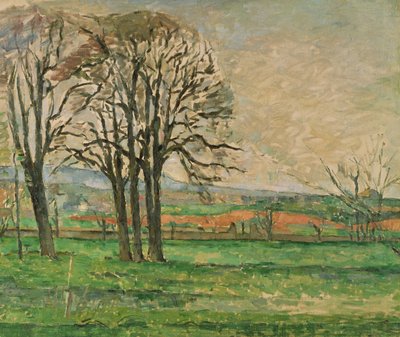 De nakne trærne ved Jas de Bouffan, 1885-1886 av Paul Cézanne