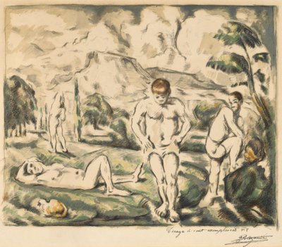 The Baders Large Plate, 1896-1897. av Paul Cézanne