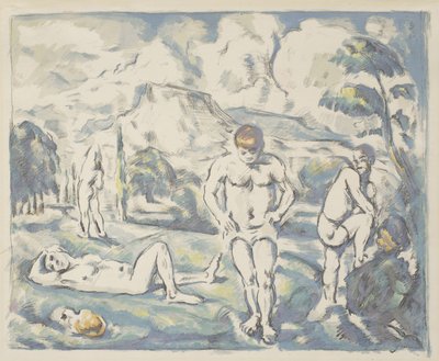 The Bathers: Large Plate, 1898 av Paul Cézanne