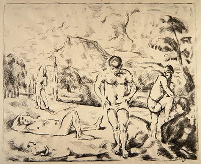 The Bathers, ca. 1898 (litho) av Paul Cézanne