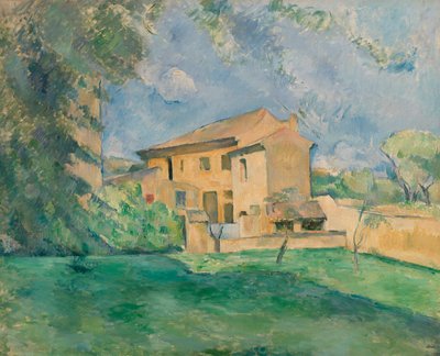 Gården ved Jas de Bouffan av Paul Cézanne