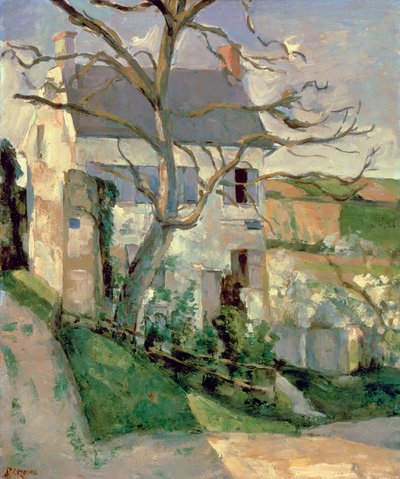 Huset og treet, ca. 1873-74 av Paul Cézanne