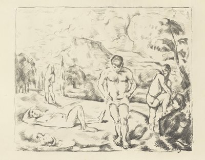 De store badende, 1896-97 av Paul Cézanne
