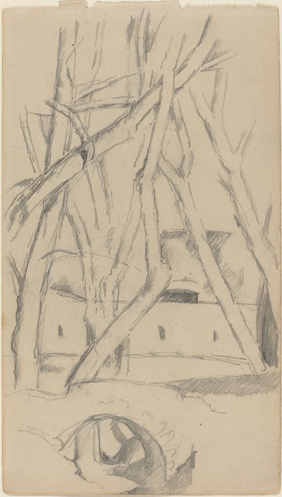 Den lille broen [recto] av Paul Cézanne