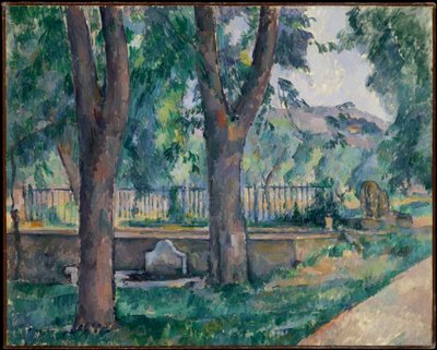The Pool at Jas de Bouffan ca. 1885–86 (olje på lerret) av Paul Cézanne