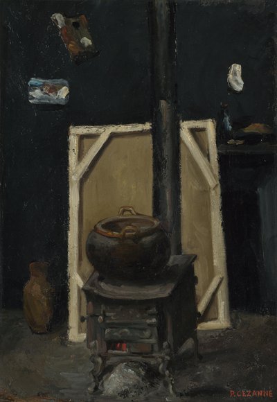 Komfyren i studioet, ca 1865 av Paul Cézanne