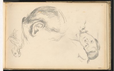 Tre hoder, ett av Madame Cézanne av Paul Cézanne