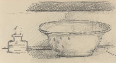 Håndvask og duftflaske [recto] av Paul Cézanne