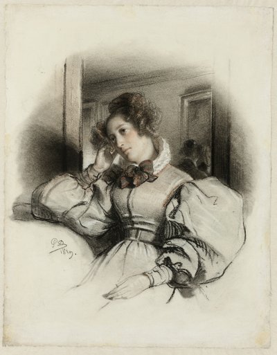 Portrett av fru E.D. av Paul Delaroche