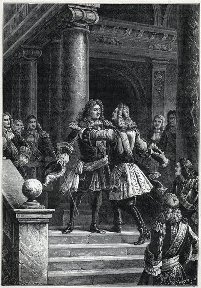 Rastatt-traktaten - Prins Eugene av Savoy og marskalken de Villars (kommandanter for motstridende styrker i den spanske arvefølgekrigen) - Spanias arvefølgekrig (1701 til 1714) - Rastatt-traktaten - Møtet mellom Marechal de Villars og Eugene de Savoie av Paul Dominique Philippoteaux