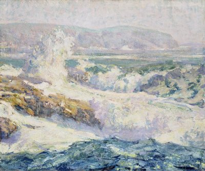 Seascape (olje på lerret) av Paul Dougherty